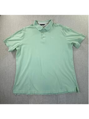 Drake Men's Green XL 3 Button Short Sleeve Polo Shirt Casual Outdoor Performance